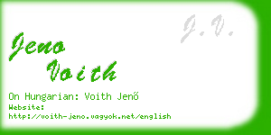 jeno voith business card