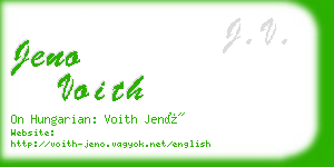 jeno voith business card